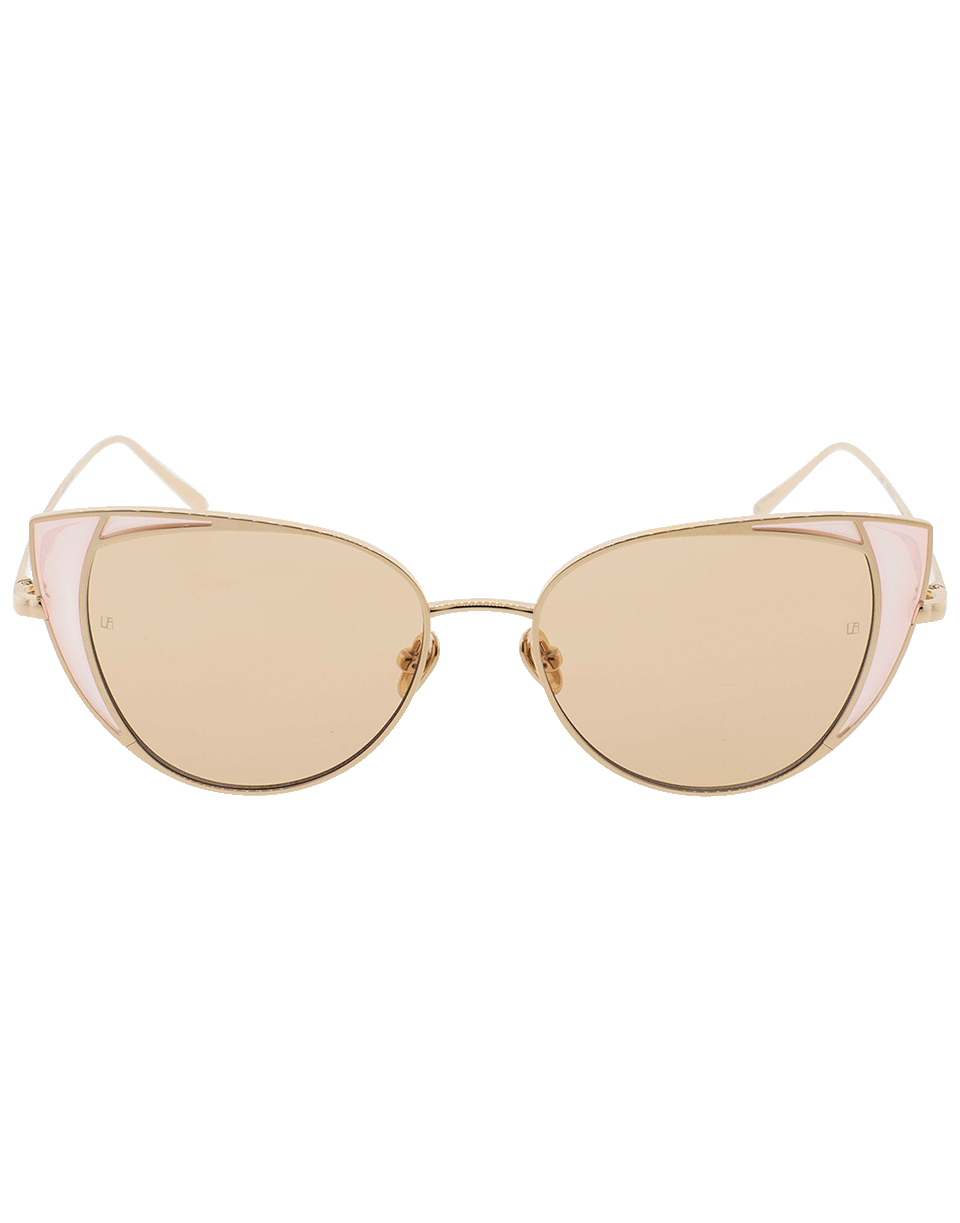 LINDA FARROW-Campaign Style Sunglasses-YLLWGLD