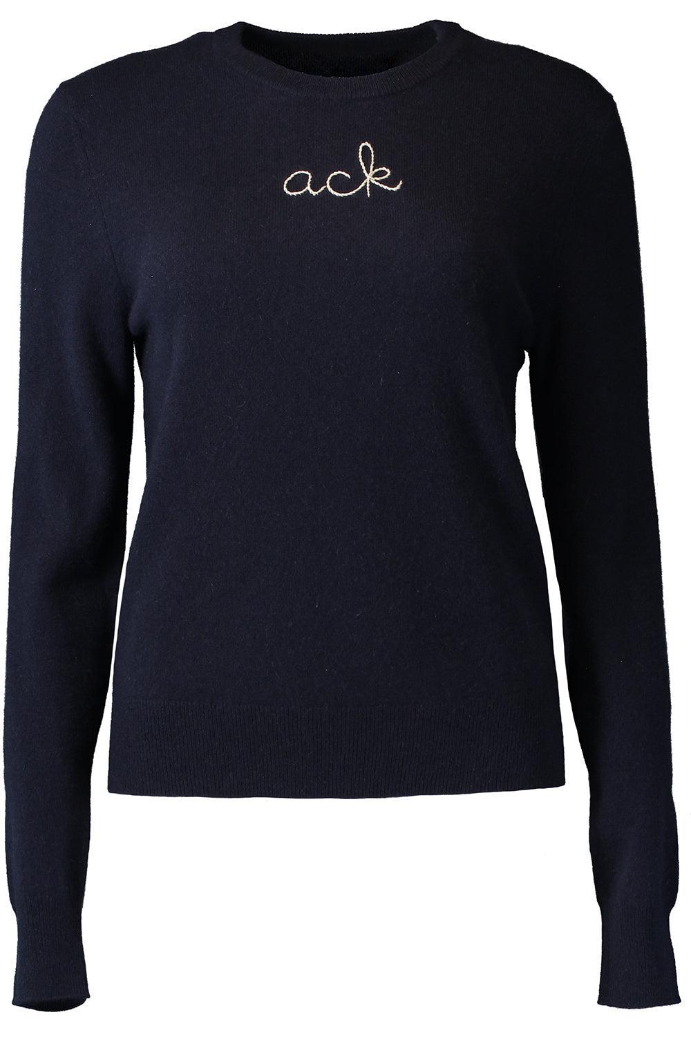 Ack Crewneck - Navy-BLUE-XS-CLOTHINGTOPSWEATER-LINGUA FRANCA