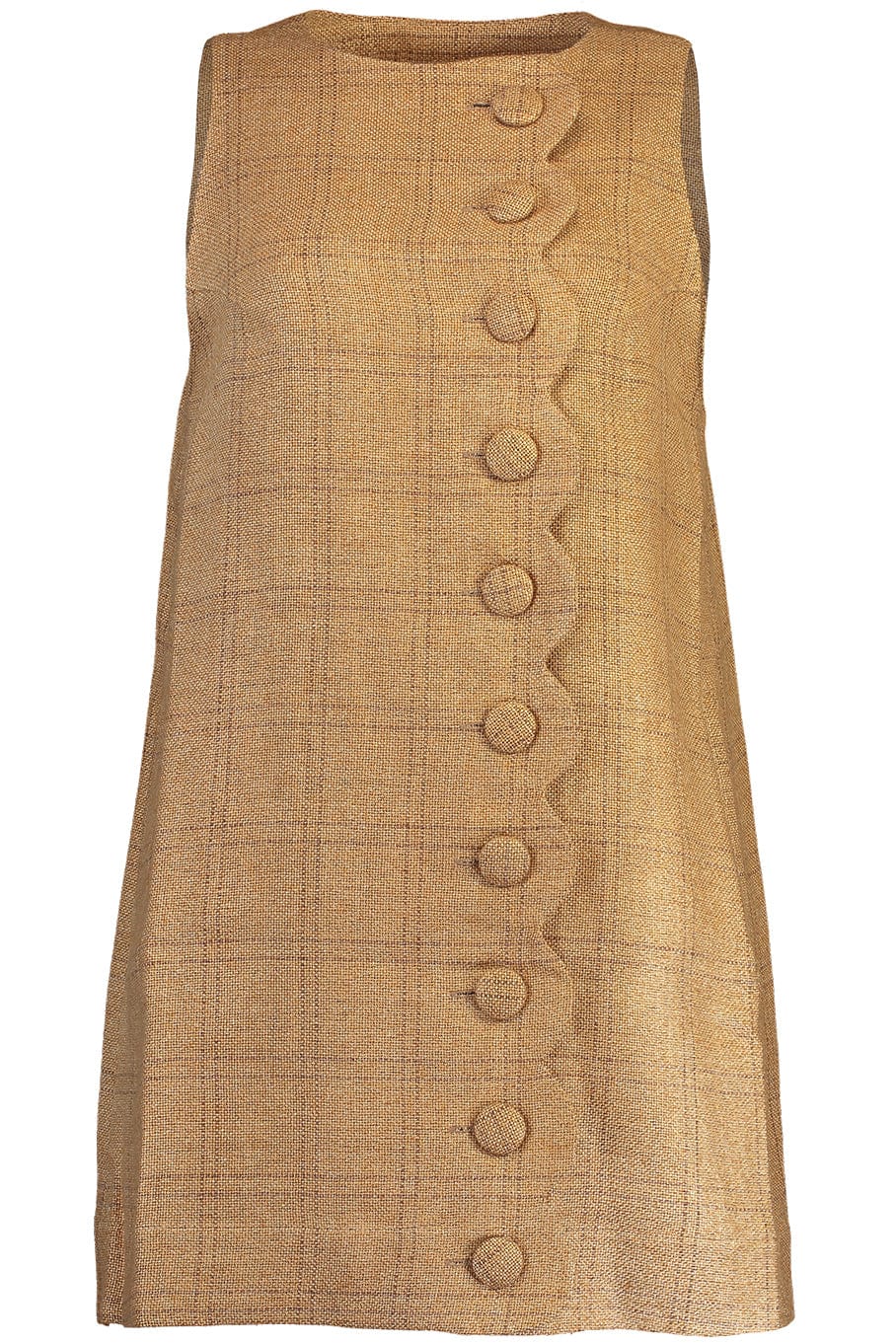 LISA MARIE FERNANDEZ-Scallop Button Down Mini Dress-