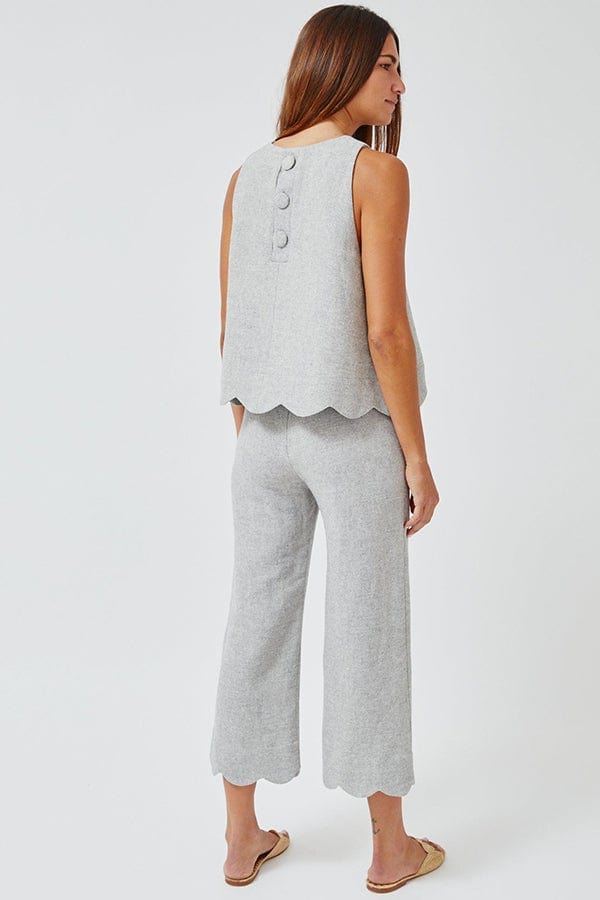 LISA MARIE FERNANDEZ-Scallop Trapeze Top-