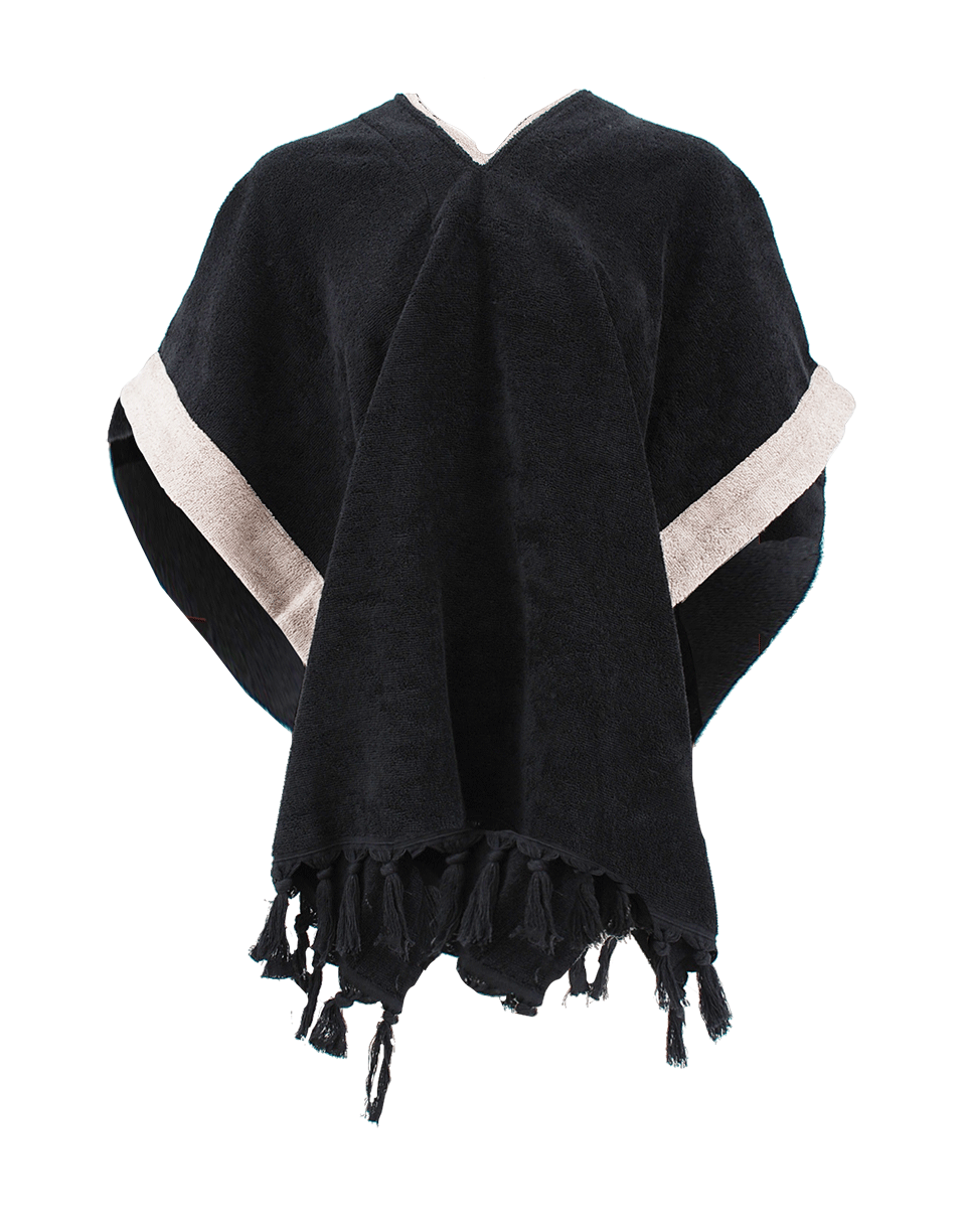 LISA MARIE FERNANDEZ-Short Sleeve Beach Poncho-BLACK
