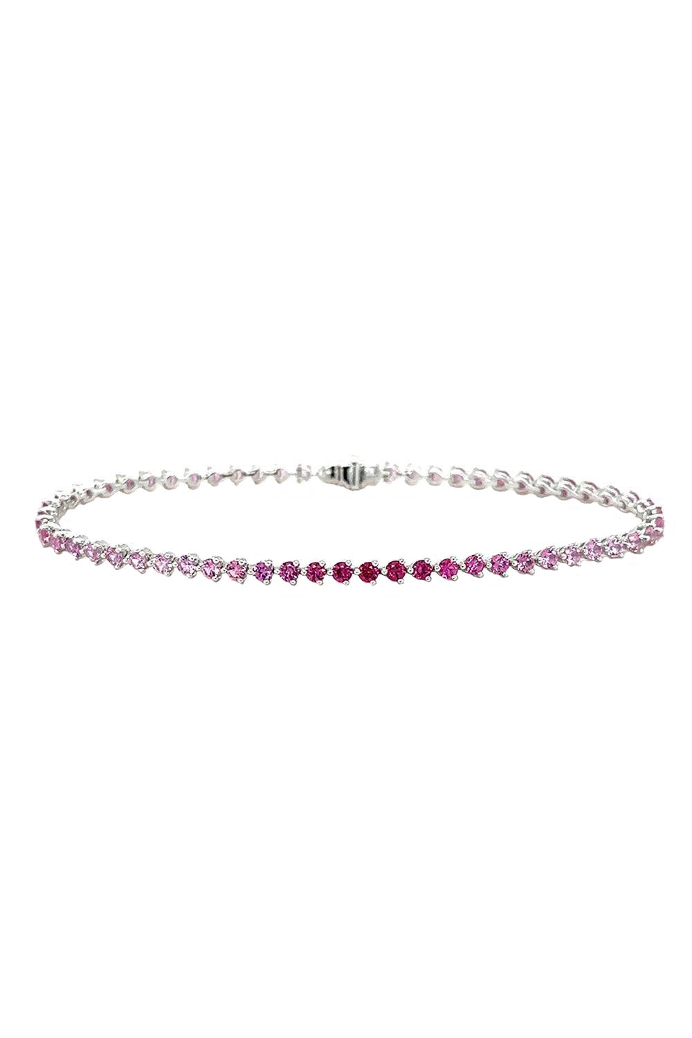 Pink Sapphire Ombre Bracelet-WHITE GOLD-JEWELRYFINE JEWELBRACELET O-LISA NIK
