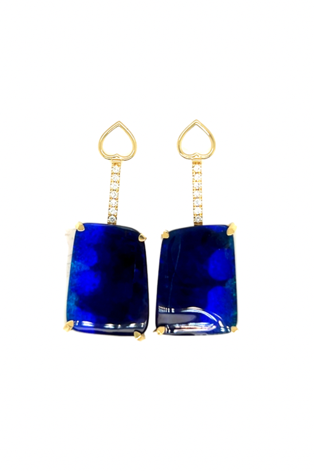 Australian Boulder Opal Drop Earrings-YELLOW GOLD-JEWELRYFINE JEWELEARRING-LISA NIK
