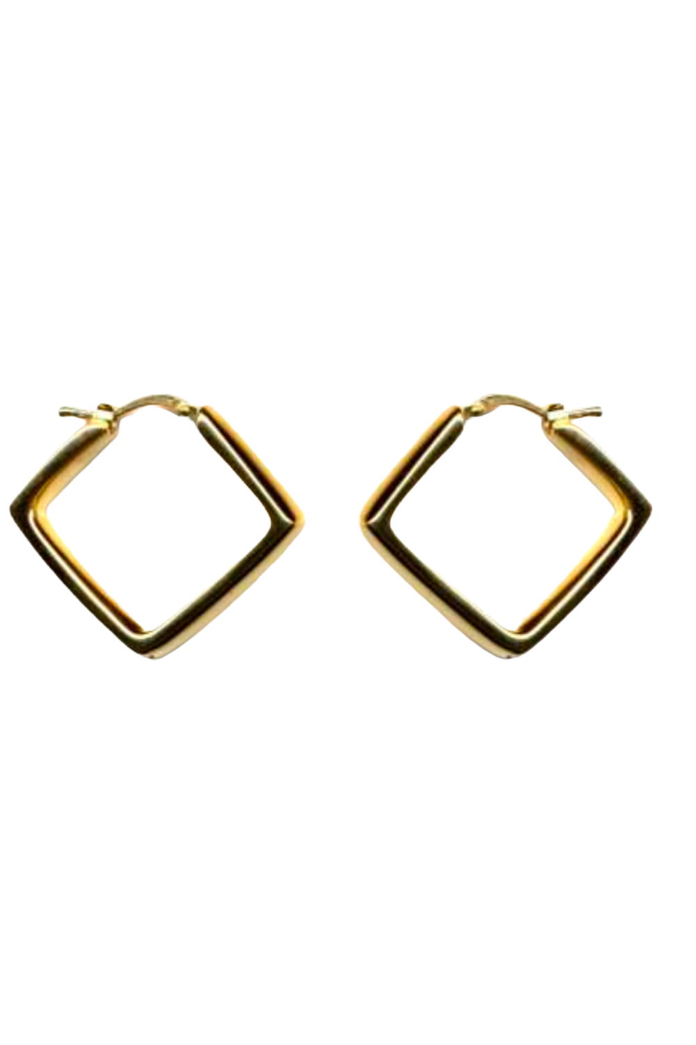 Square Hoop Earrings-YELLOW GOLD-JEWELRYFINE JEWELEARRING-LISA NIK