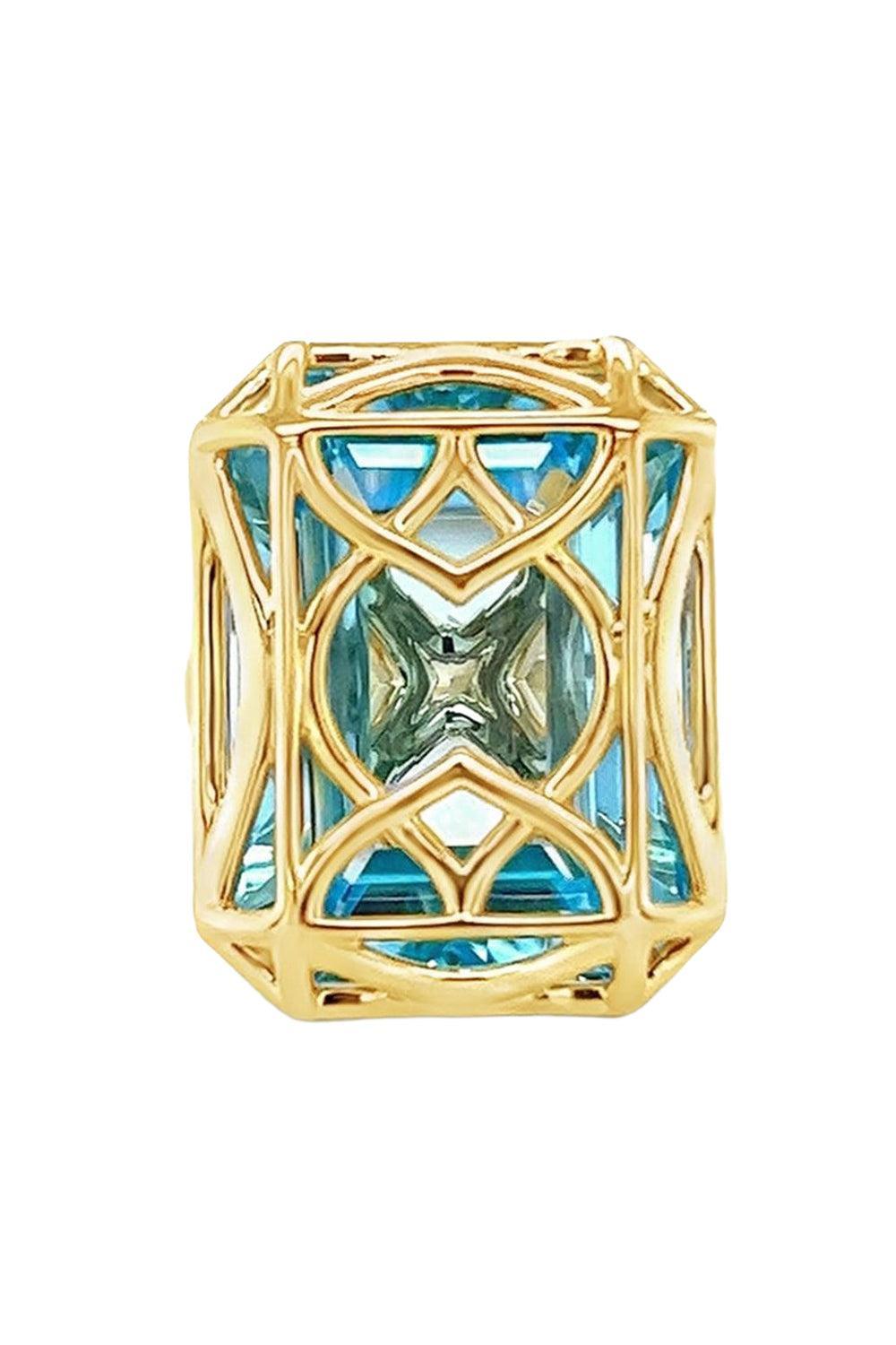 Caged Blue Topaz Ring-YELLOW GOLD-5.5-JEWELRYFINE JEWELRING-LISA NIK