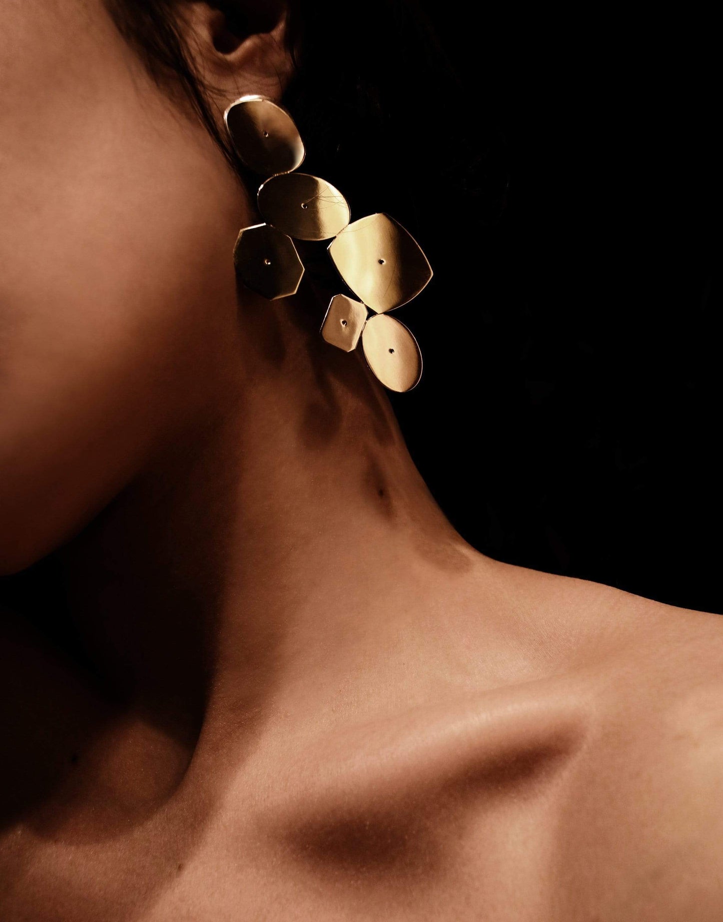 LITO-Mixed Shape Gold Earrings-ROSE GOLD