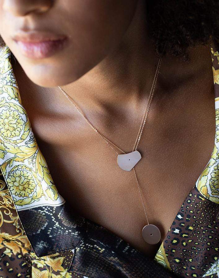 LITO-Βell Shaped Gold Necklace-ROSE GOLD