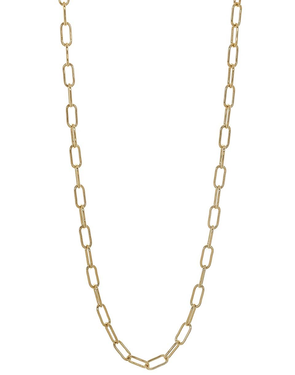 LITO-Oval Handmade Link Chain 78cm-YELLOW GOLD