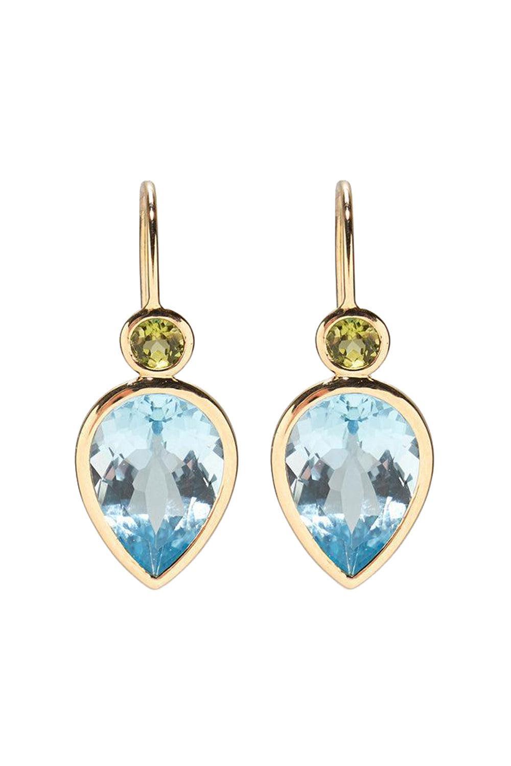 Blue Topaz Hera Earrings-YELLOW GOLD-JEWELRYFINE JEWELEARRING-LIZZIE FORTUNATO FINE