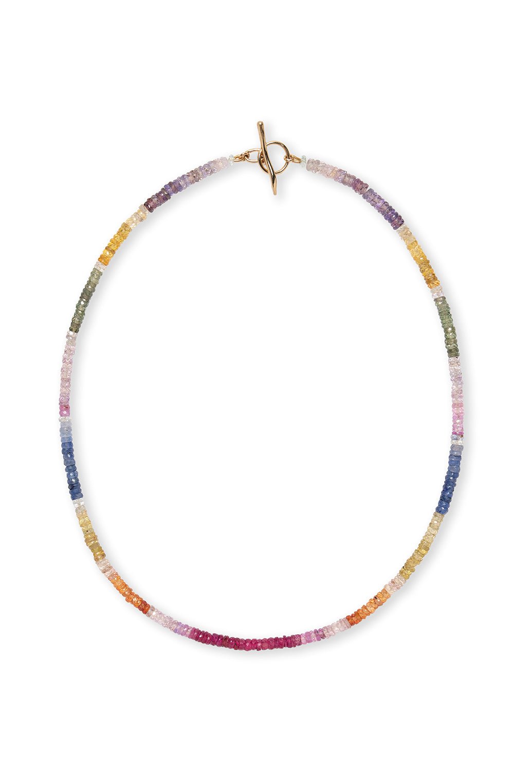 LIZZIE FORTUNATO FINE-Brilliant Sapphire Bead Necklace-YELLOW GOLD