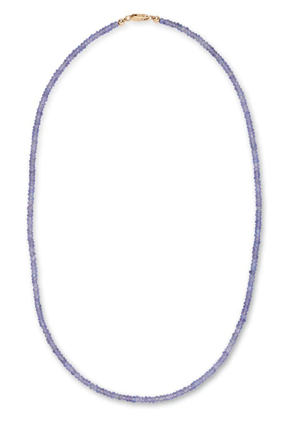 LIZZIE FORTUNATO FINE-Tiny Tanzanite Bead Necklace- 16in-YELLOW GOLD