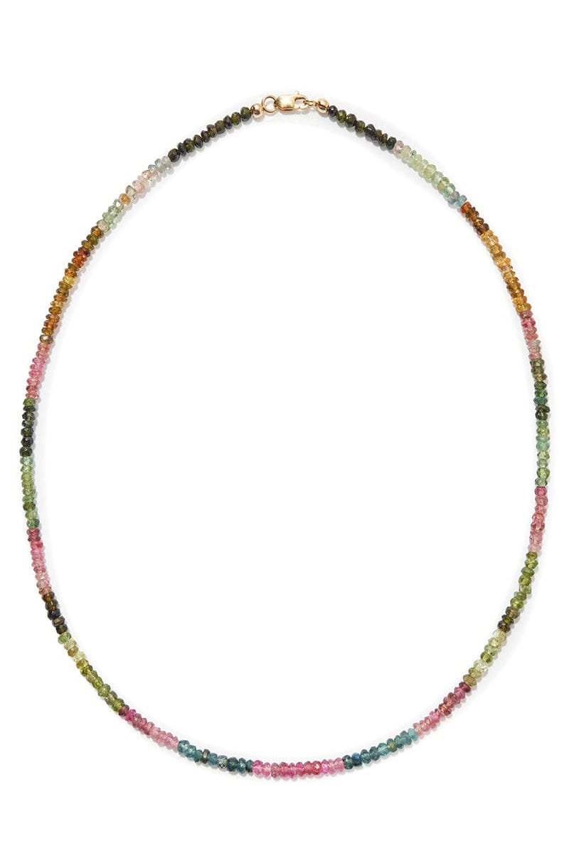 LIZZIE FORTUNATO FINE-Tourmaline Bead Necklace - 16"-YELLOW GOLD