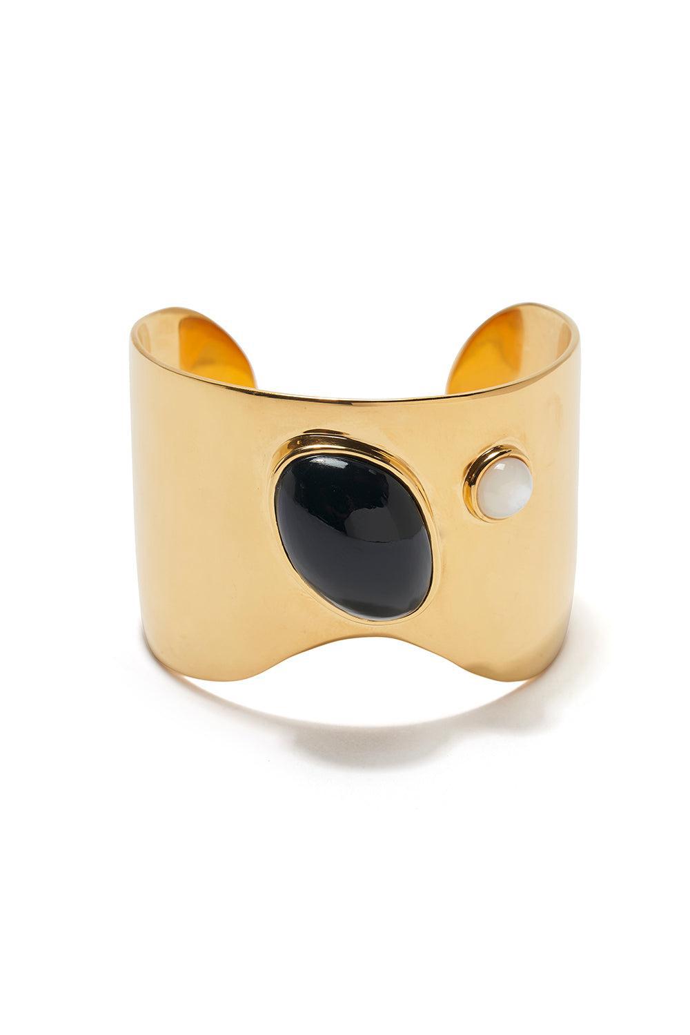 Midnight Organic Cuff Bracelet-GOLD-JEWELRYBOUTIQUEBRACELET O-LIZZIE FORTUNATO