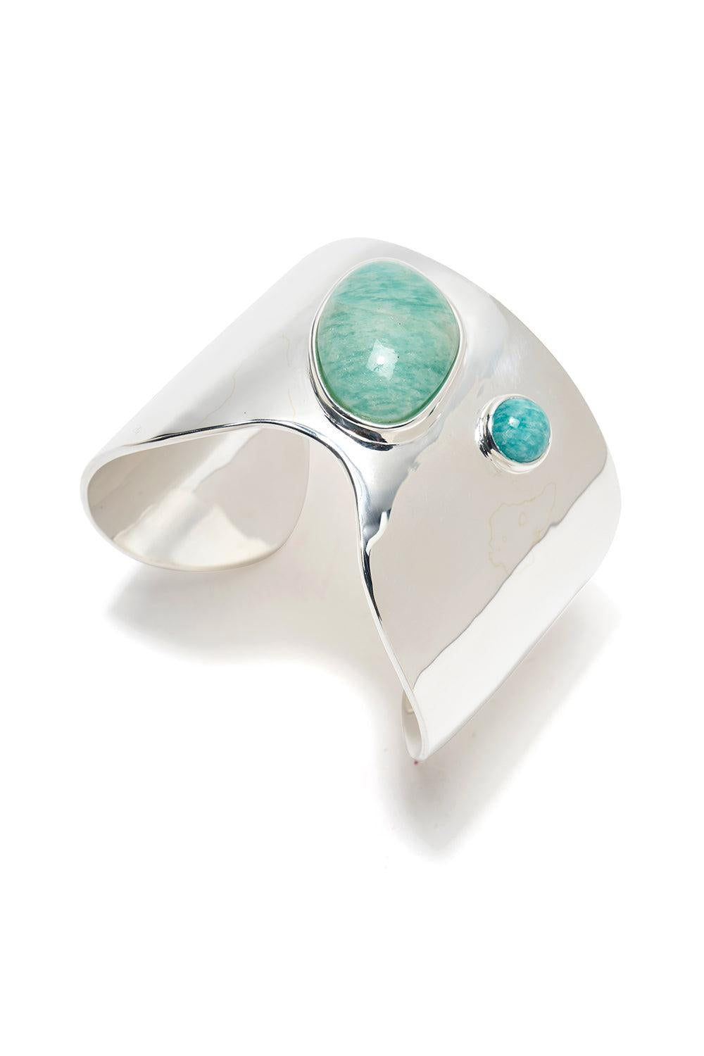 Silver Mist Organic Cuff Bracelet-SILVER-JEWELRYBOUTIQUEBRACELET O-LIZZIE FORTUNATO