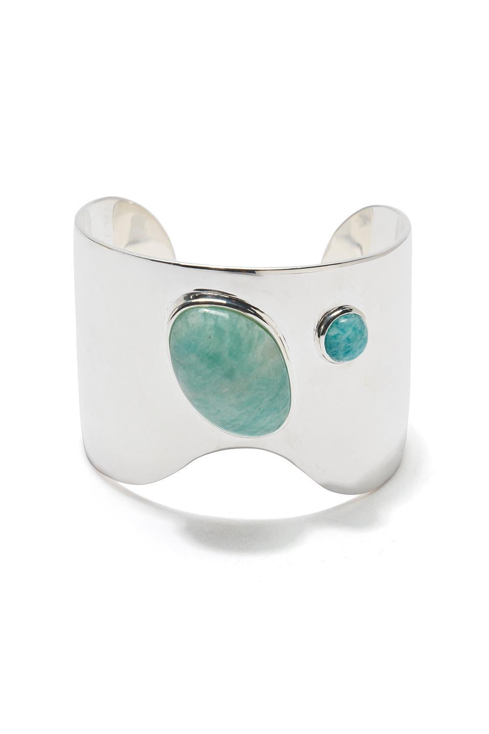 Silver Mist Organic Cuff Bracelet-SILVER-JEWELRYBOUTIQUEBRACELET O-LIZZIE FORTUNATO