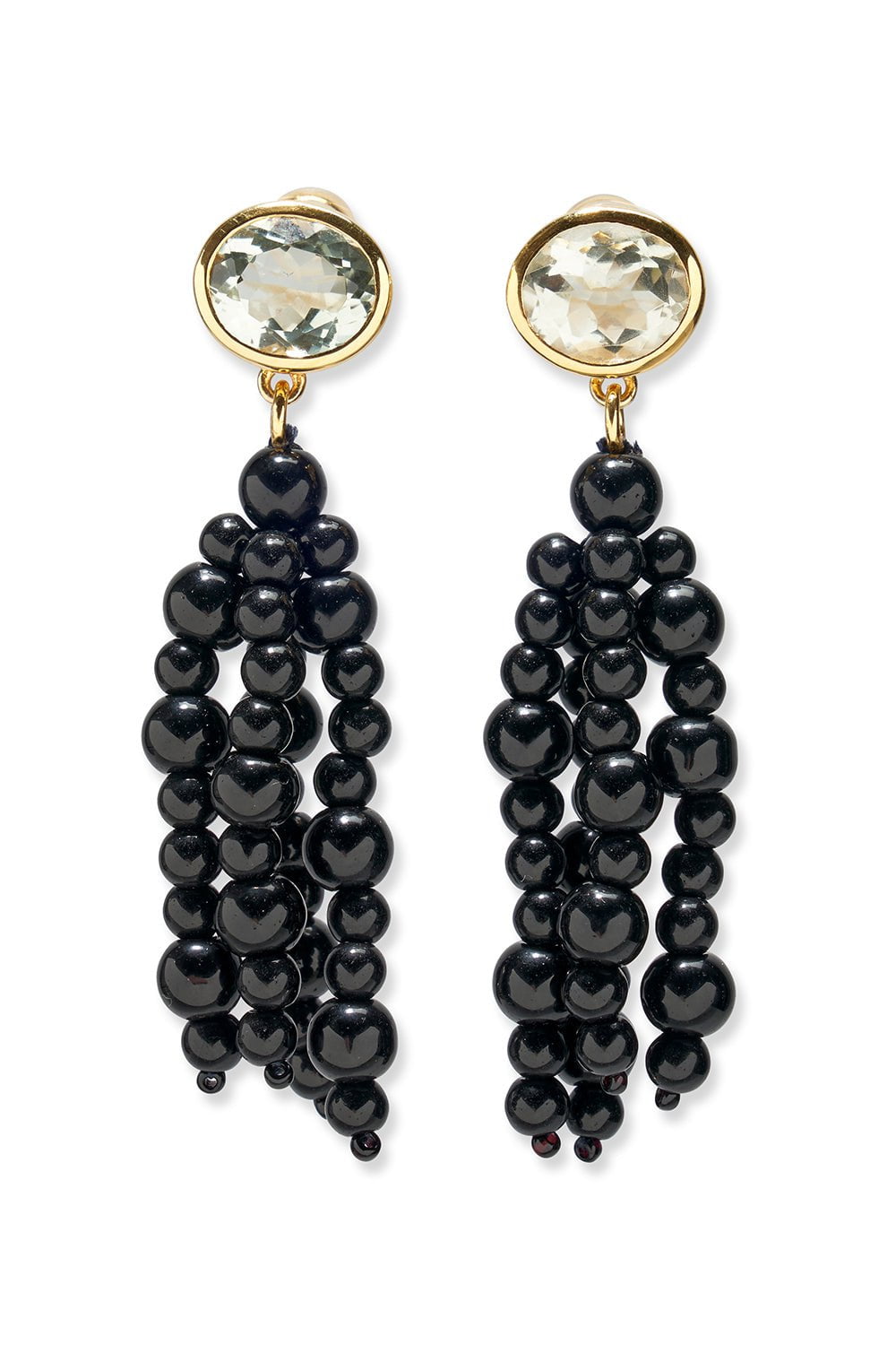 LIZZIE FORTUNATO-Midnight Masquerade Earrings-BLACK
