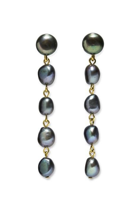 LIZZIE FORTUNATO-Short Cairo Earrings-BLACK