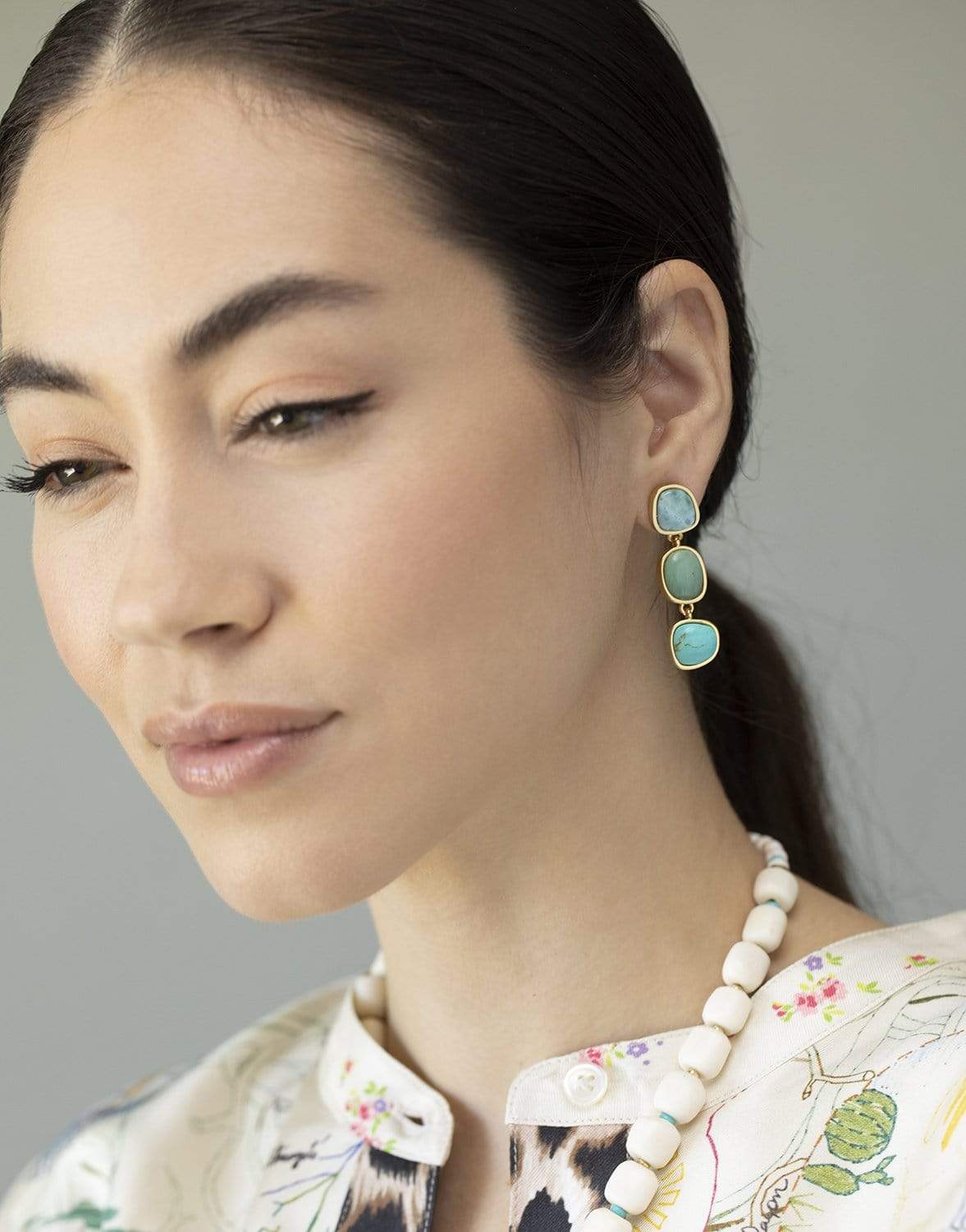 LIZZIE FORTUNATO-Blue Current Earrings-BLUE