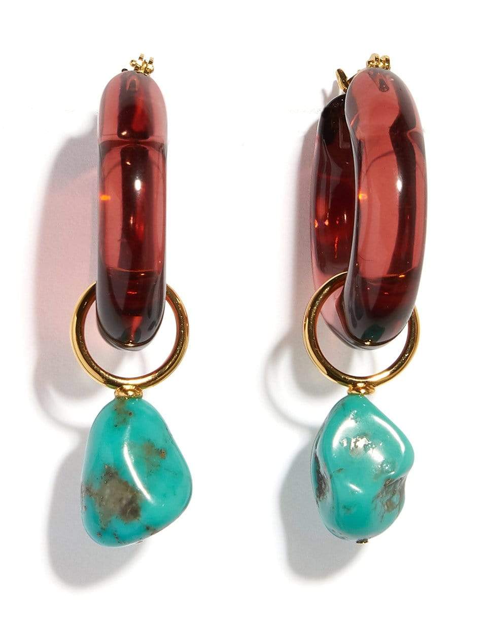 LIZZIE FORTUNATO-Mini Spritz Hoops in Wine-BURGUNDY