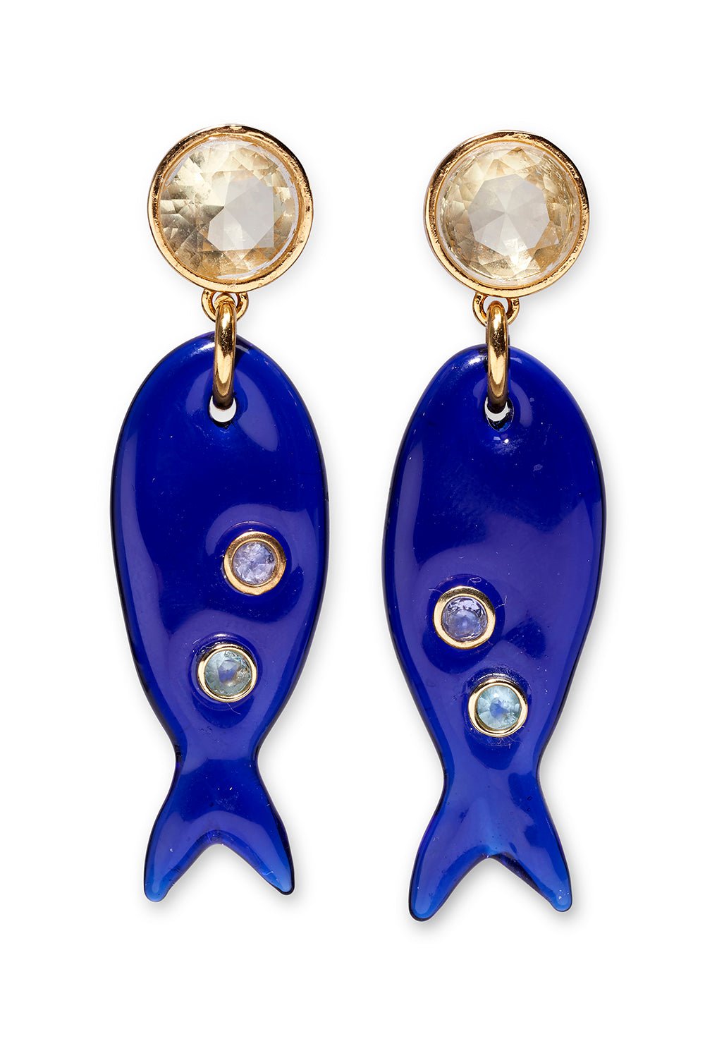 LIZZIE FORTUNATO-Fresh Catch Earrings-COBALT