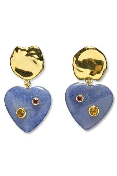 LIZZIE FORTUNATO-Rio Heart Earrings-GOLD