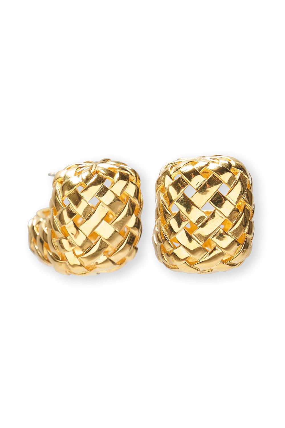 WOVEN HOOP EARRINGS-GOLD-JEWELRYBOUTIQUEEARRING-LIZZIE FORTUNATO