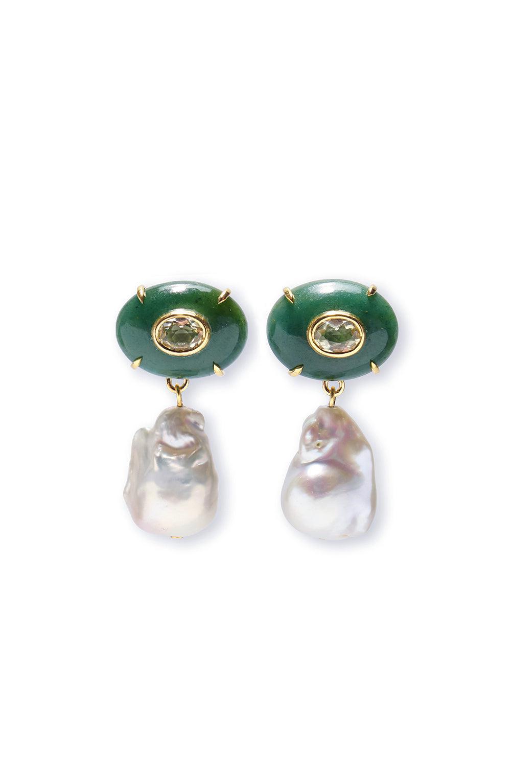 Jade Plaza Earrings-GREEN-JEWELRYBOUTIQUEEARRING-LIZZIE FORTUNATO