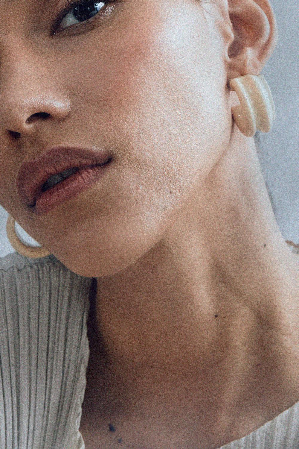 Cloud Sculpted Hoop Earrings-IVORY-JEWELRYBOUTIQUEEARRING-LIZZIE FORTUNATO