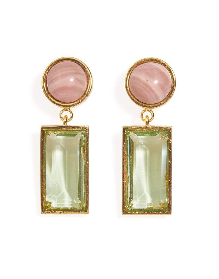 LIZZIE FORTUNATO-Crystal Column Earrings-MULTI