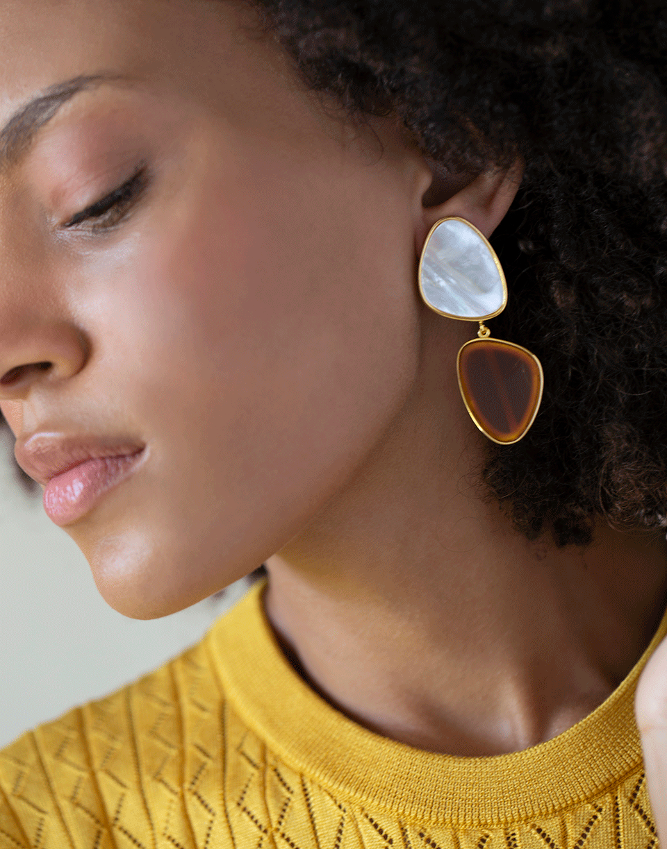 LIZZIE FORTUNATO-Oversized Prehistoric Earrings-MULTI