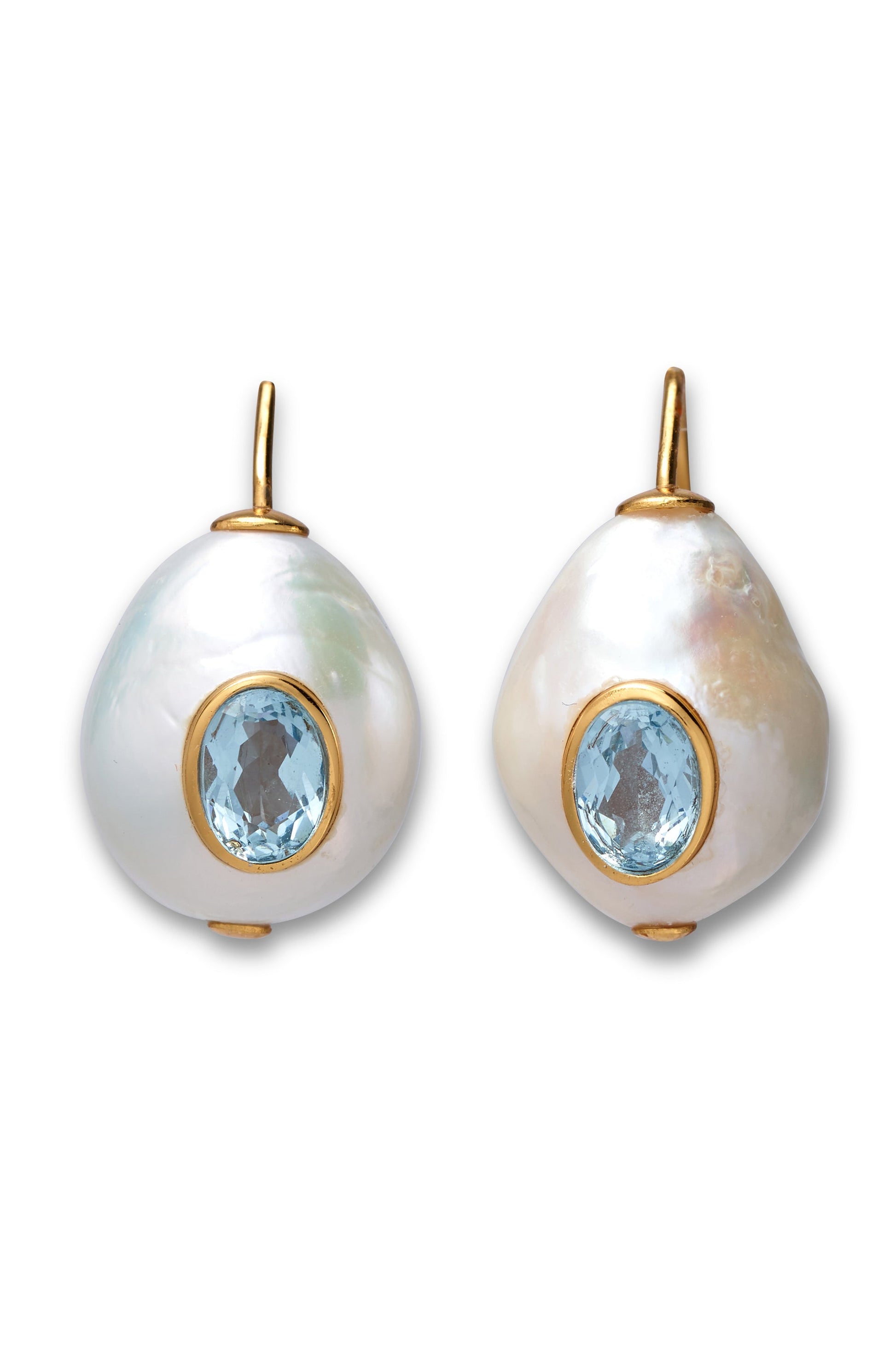 LIZZIE FORTUNATO-Pearl Pablo Earrings - Blue Topaz-MULTI
