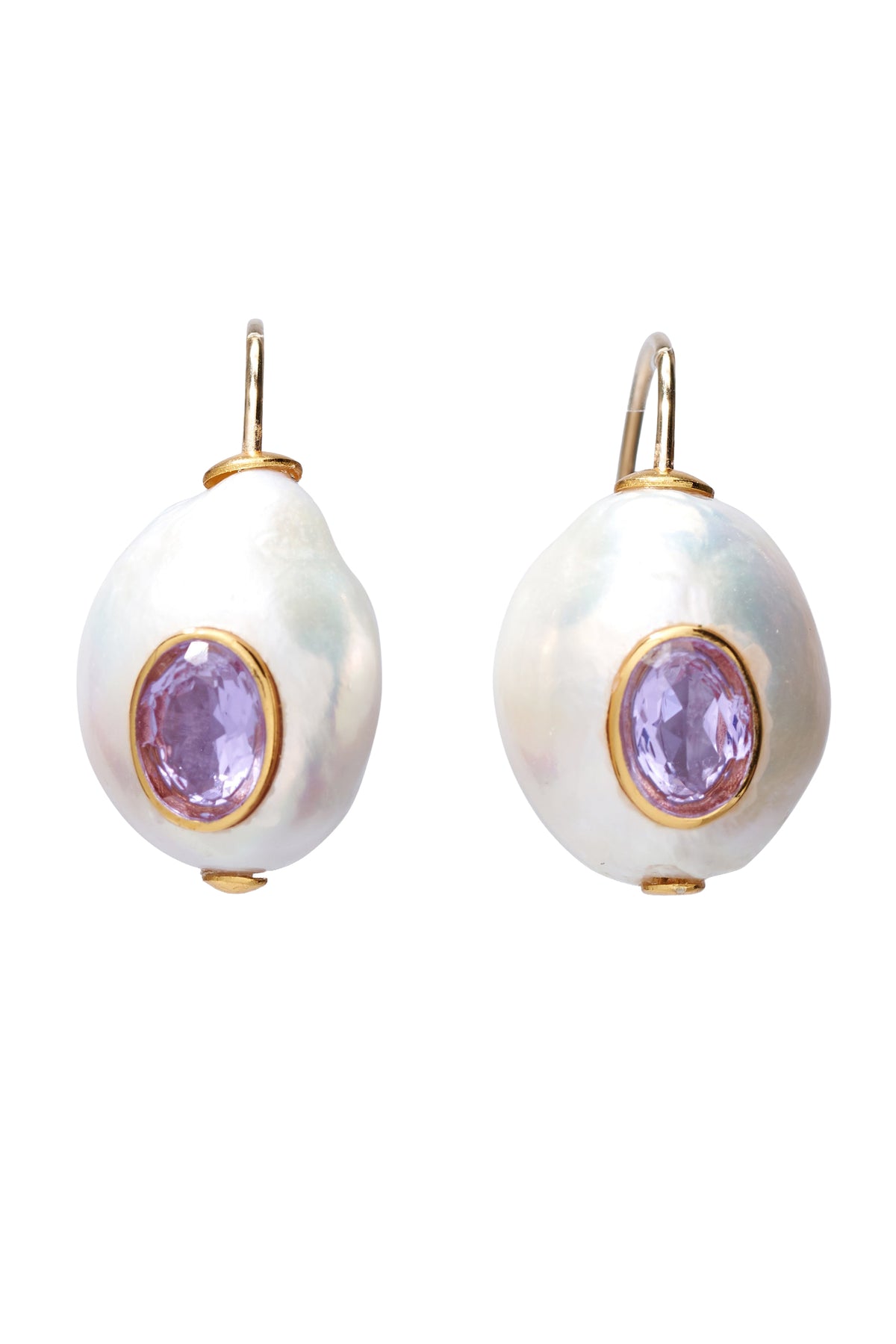  Pearl Pablo Earrings - Pink Amethyst-MULTI-JEWELRYBOUTIQUEEARRING-LIZZIE FORTUNATO 