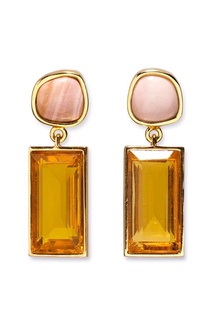 LIZZIE FORTUNATO-Sunset Crystal Column Earrings-MULTI