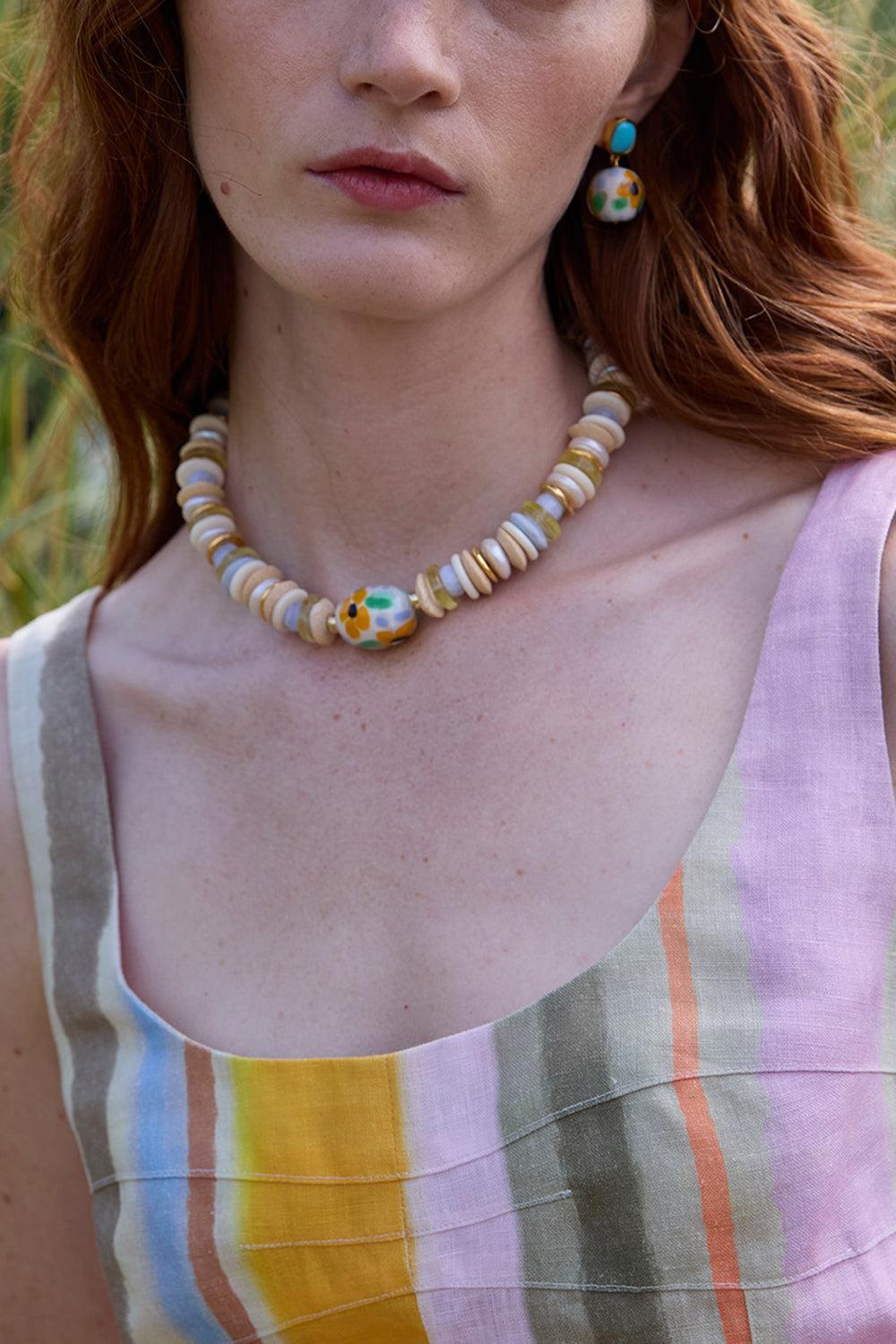 Turquoise Kado Drop Earrings-MULTI-JEWELRYBOUTIQUEEARRING-LIZZIE FORTUNATO