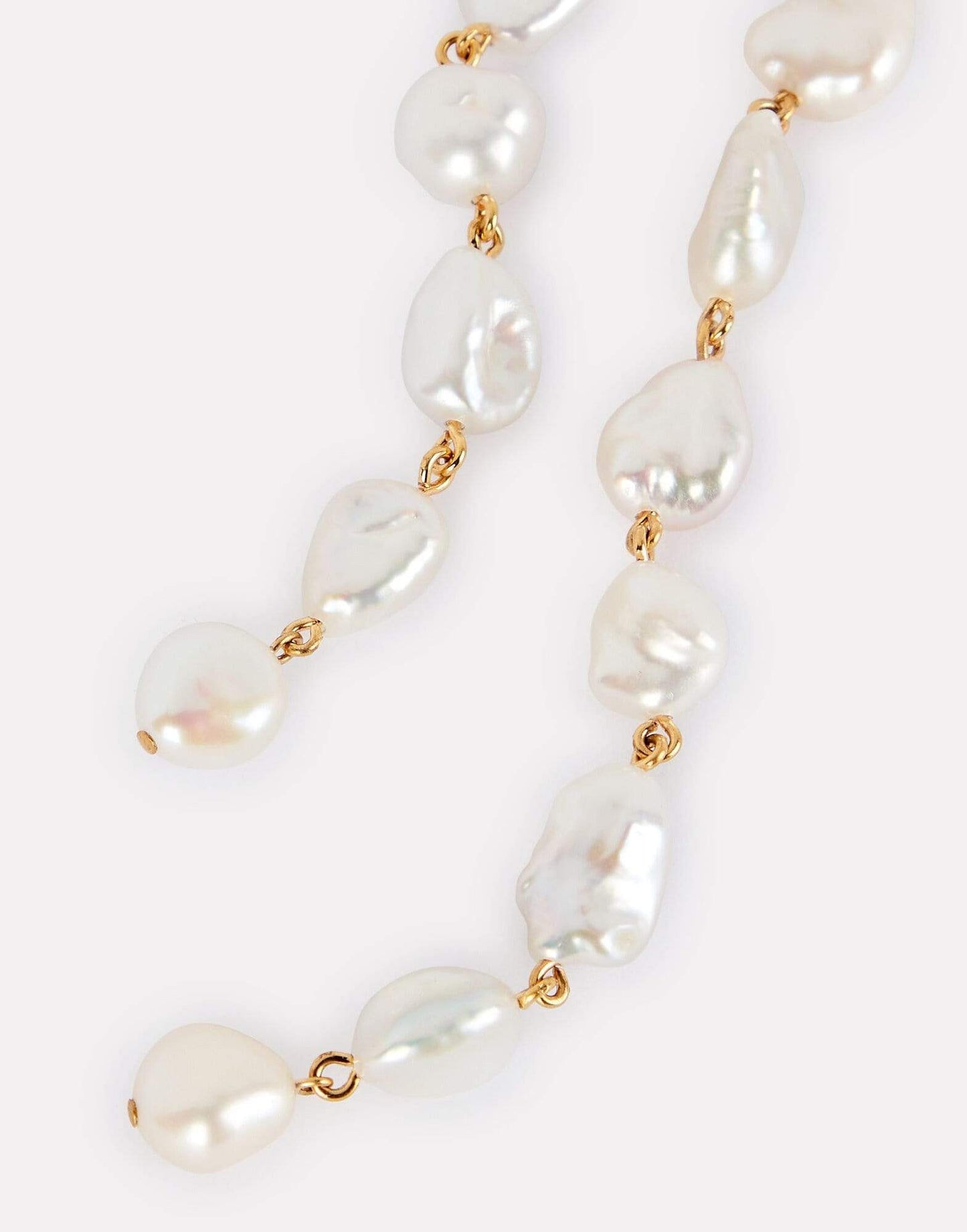 LIZZIE FORTUNATO-Long Cairo Earrings-PEARL