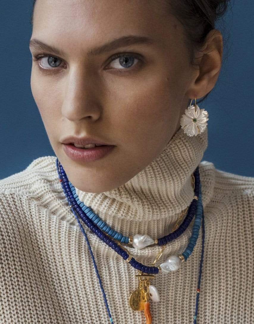 LIZZIE FORTUNATO-Pearl New Bloom Earrings-PEARL