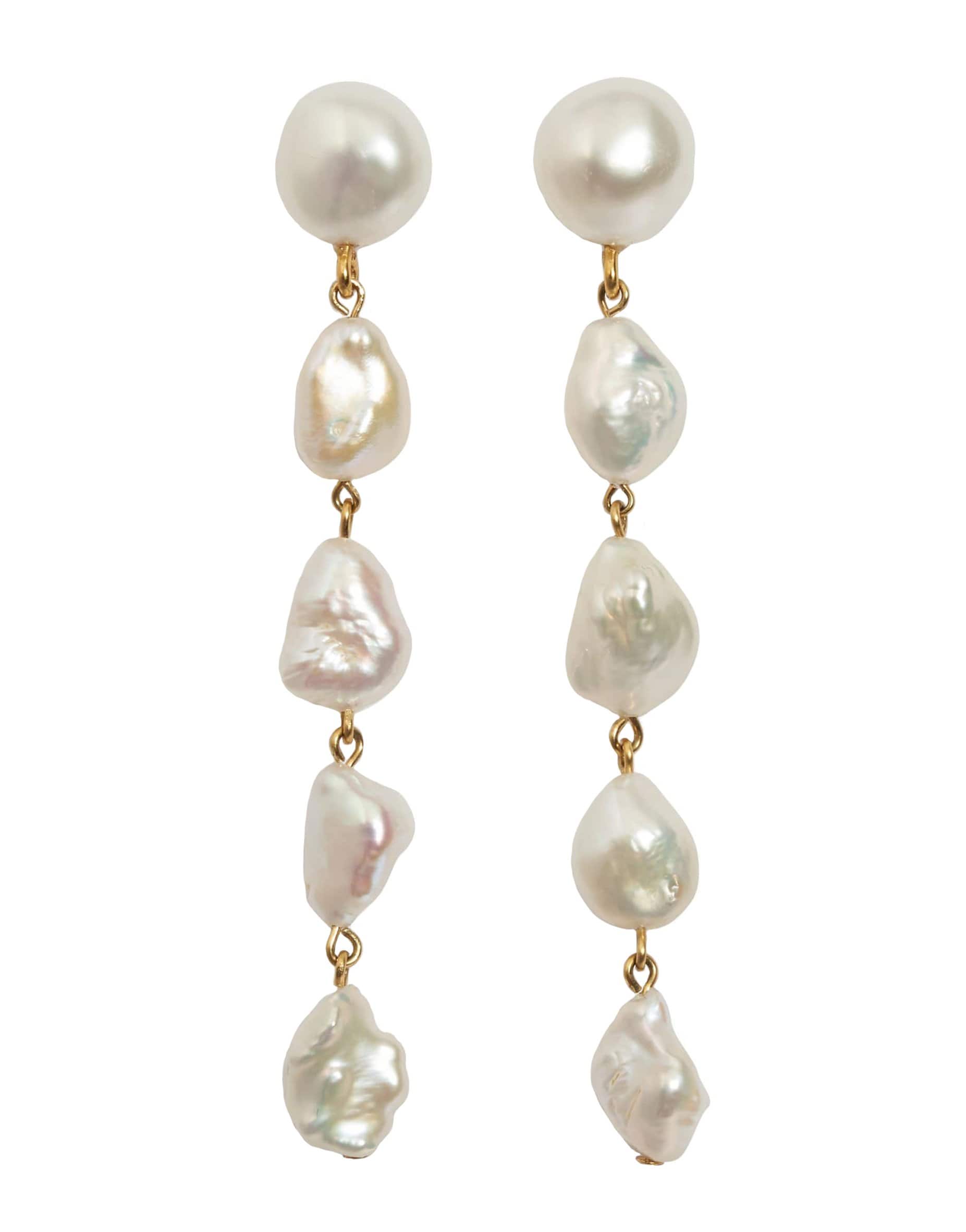 LIZZIE FORTUNATO-Short Cairo Earrings-PEARL