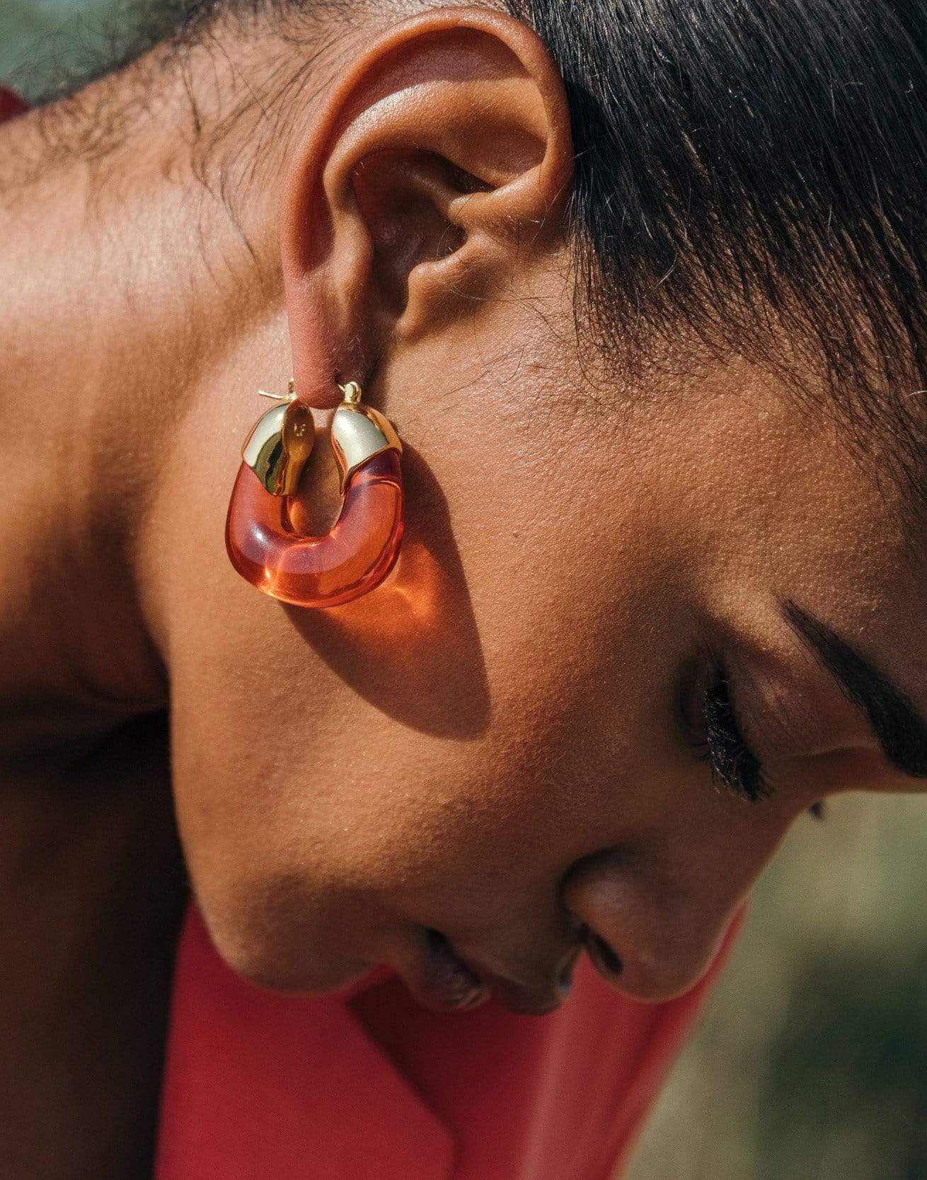 LIZZIE FORTUNATO-Organic Hoops - Persimmon-PERSIMMO