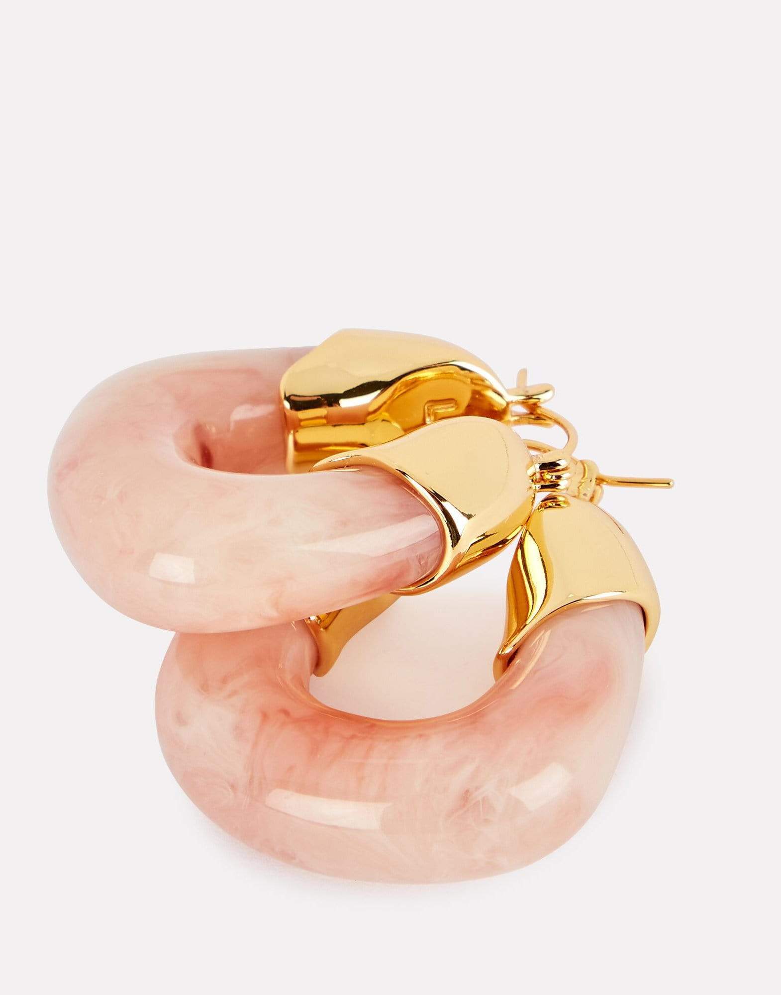 LIZZIE FORTUNATO-Organic Hoops - Pink Marble-PINK
