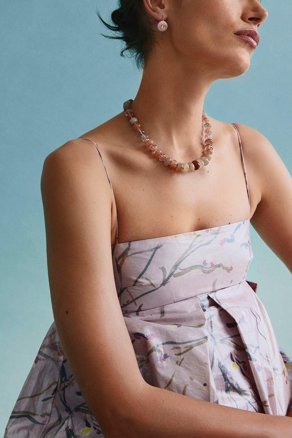 LIZZIE FORTUNATO-Rose Pablo Earrings-PINK