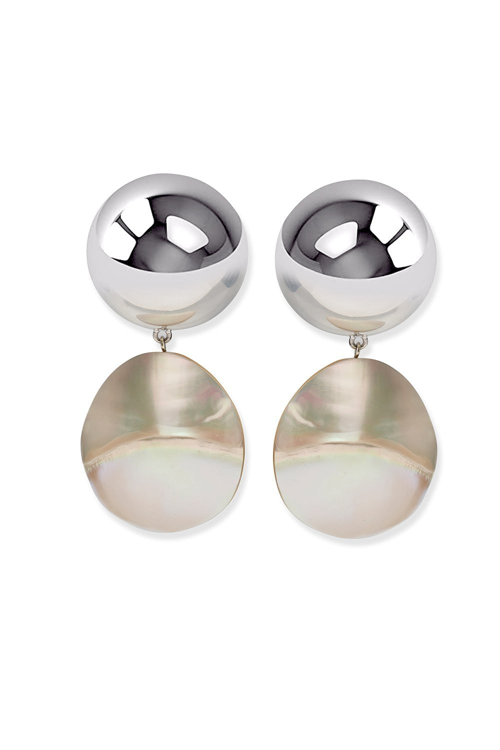 LIZZIE FORTUNATO-Rodan Pearl Earrings-SILVER