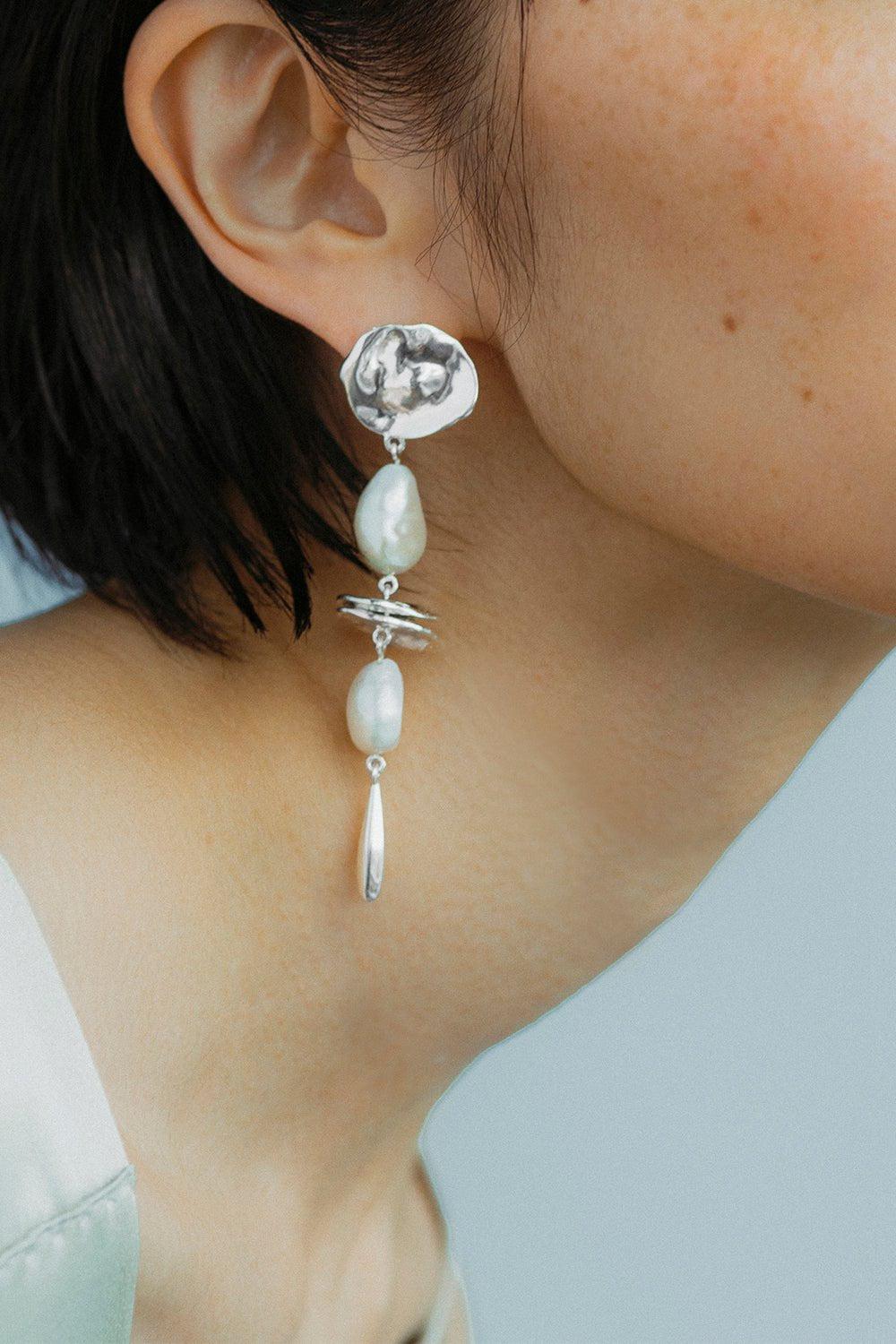 LIZZIE FORTUNATO-Silver Mine Earrings-SILVER