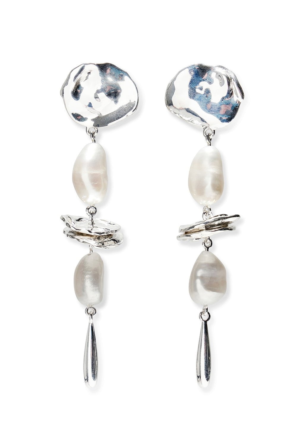 LIZZIE FORTUNATO-Silver Mine Earrings-SILVER
