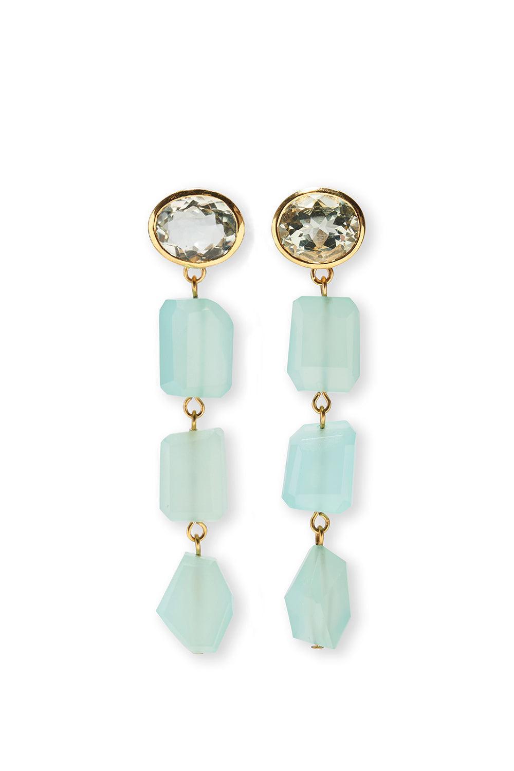Sea Grass Earrings-TEAL-JEWELRYBOUTIQUEEARRING-LIZZIE FORTUNATO