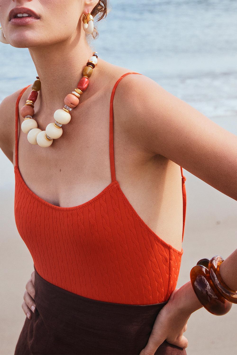 Alabaster Organic Hoop Earrings-WHITE-JEWELRYBOUTIQUEEARRING-LIZZIE FORTUNATO