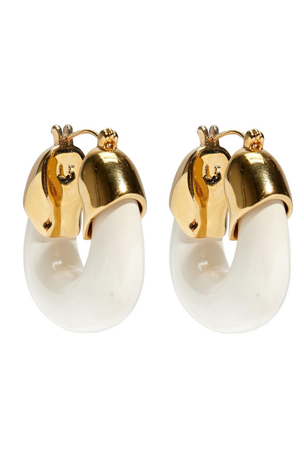 Alabaster Organic Hoop Earrings-WHITE-JEWELRYBOUTIQUEEARRING-LIZZIE FORTUNATO