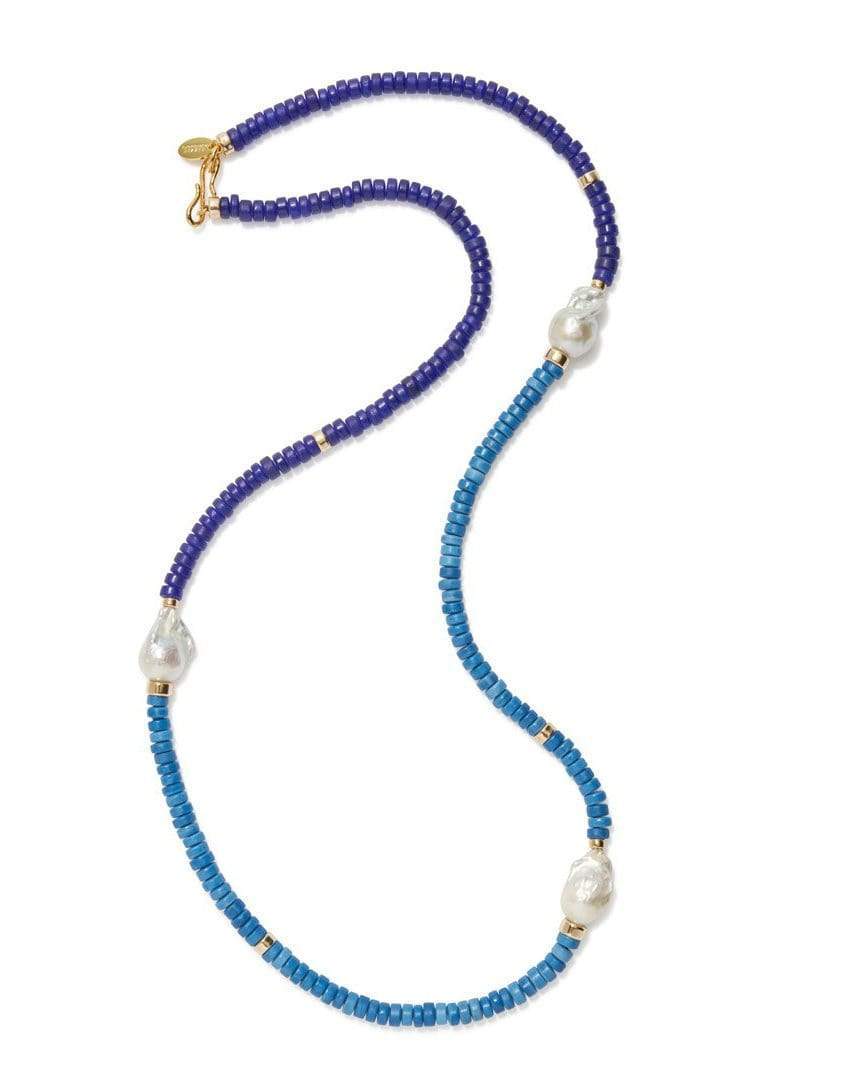 LIZZIE FORTUNATO-Color Field Necklace in Sea-BLUE
