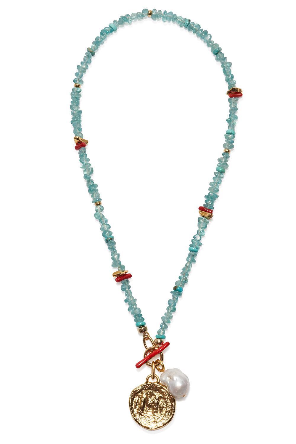 Crystal Cala Necklace-BLUE-JEWELRYBOUTIQUENECKLACE O-LIZZIE FORTUNATO