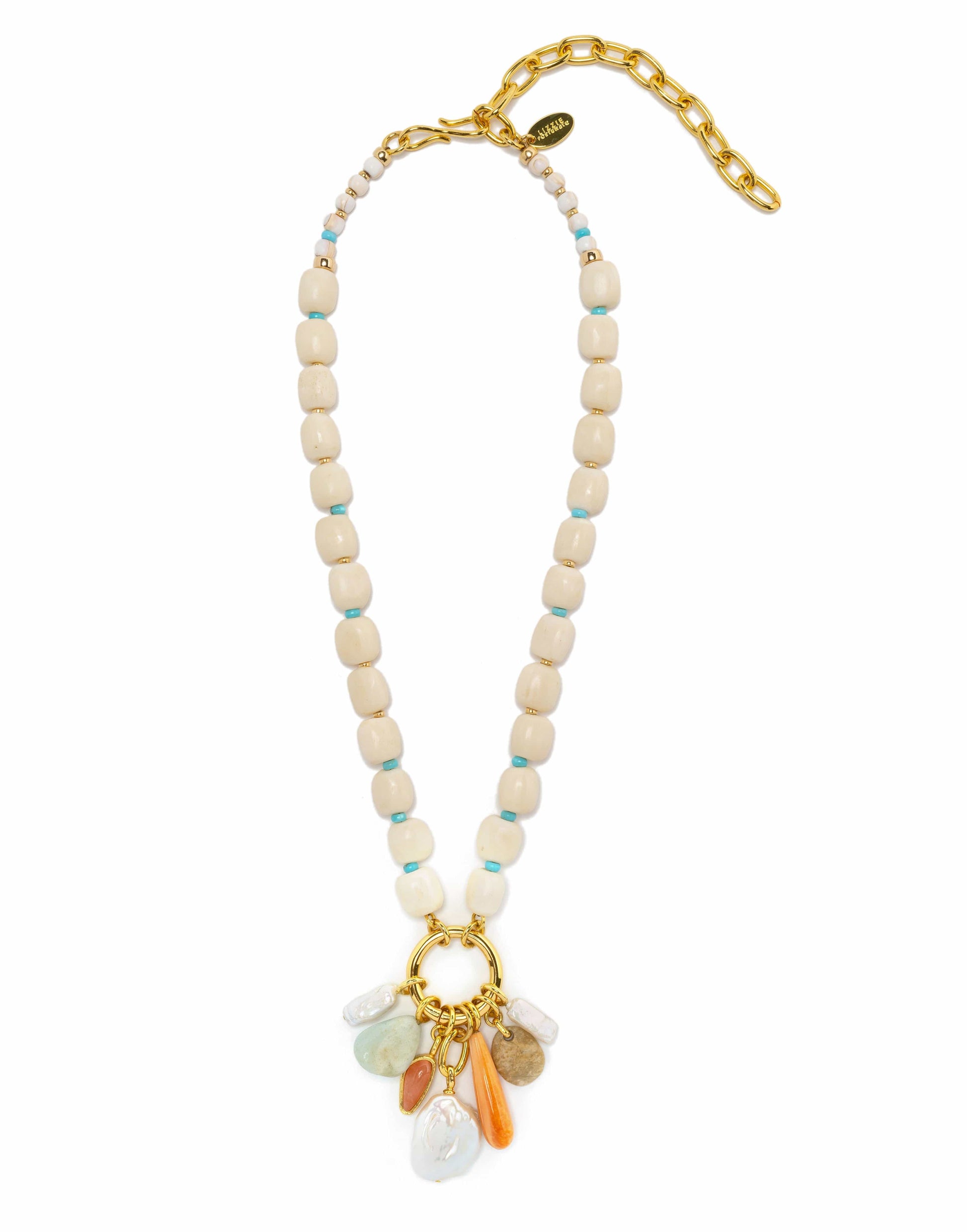 LIZZIE FORTUNATO-Floating Fields Necklace-CREAM