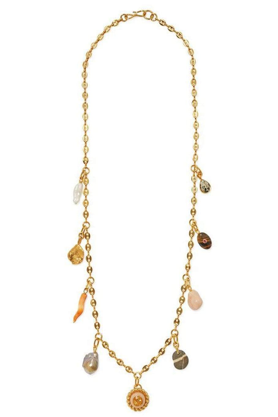 LIZZIE FORTUNATO-Lucky Charm Necklace-GOLD